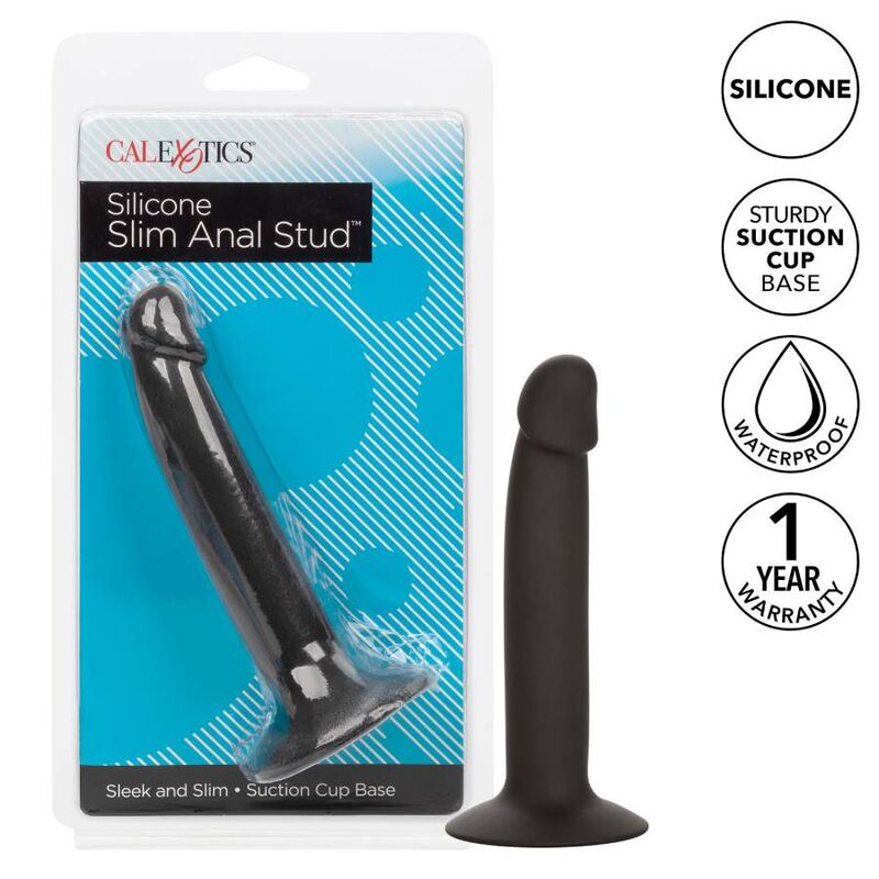 Plug Anale in Silicone Calexotics Studio Slim — Base Ventosa