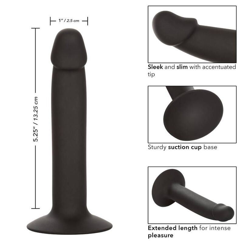 Plug Anale in Silicone Calexotics Studio Slim — Base Ventosa