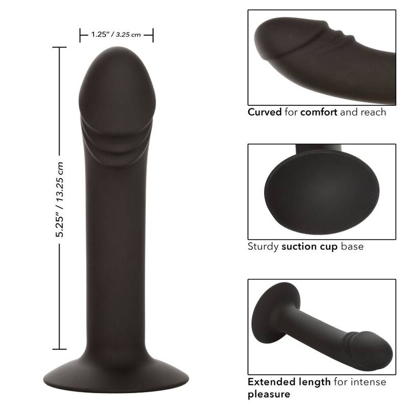 Plug Anale Curvo in Silicone Calexotics Studio — Base Ventosa