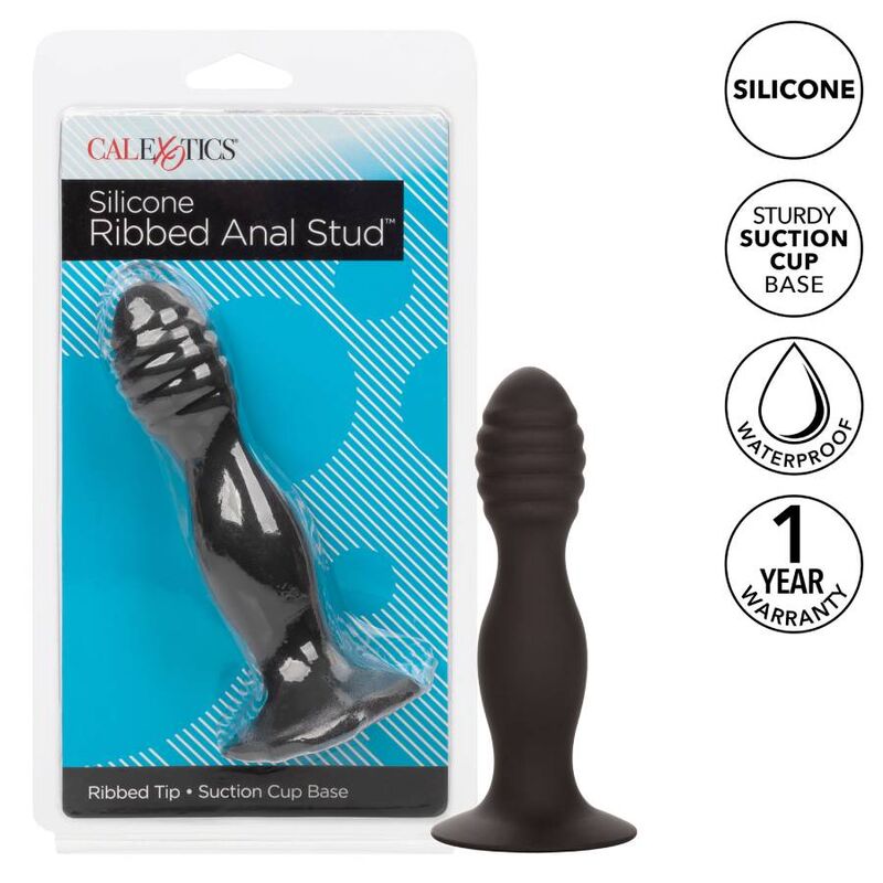 Plug Anale a Costine in Silicone CalExotics Studio — Ventosa