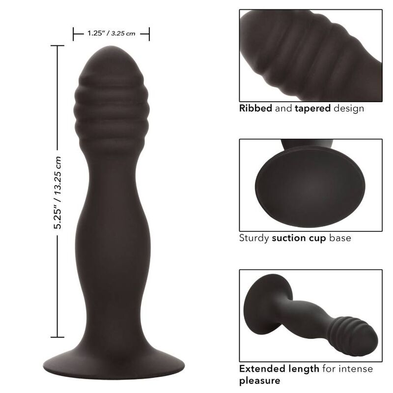 Plug Anale a Costine in Silicone CalExotics Studio — Ventosa