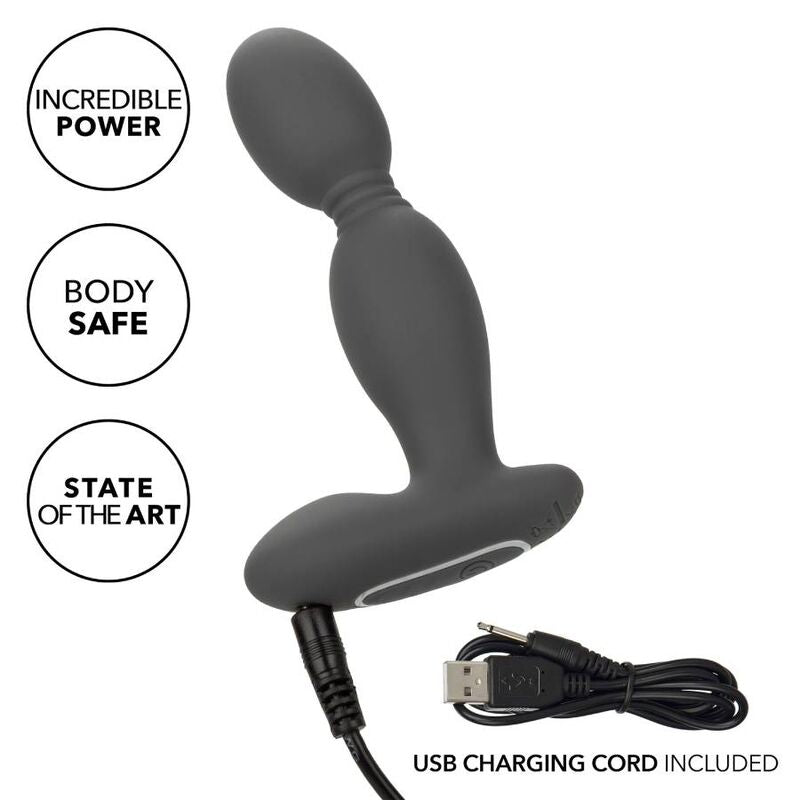 Plug Anale Rotante Calexotics Eclipse — Silicone, 12 Modalità