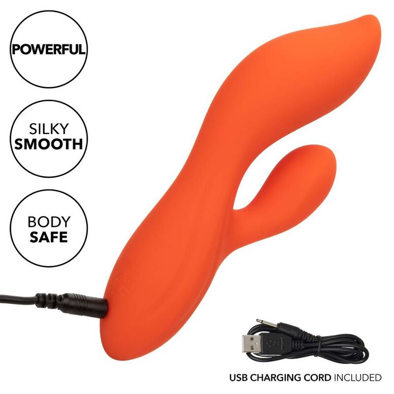Vibratore Rabbit Punto G Calexotics Stella Dual — Arancione