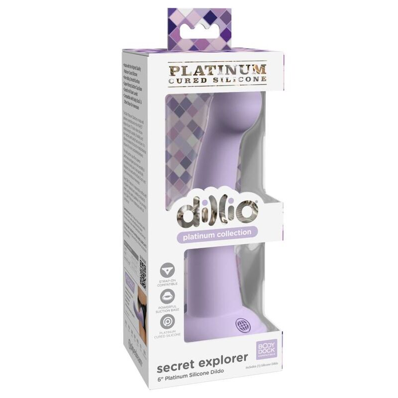 Dildo con Ventosa Dillio Secret Explorer — Silicone, 15 cm
