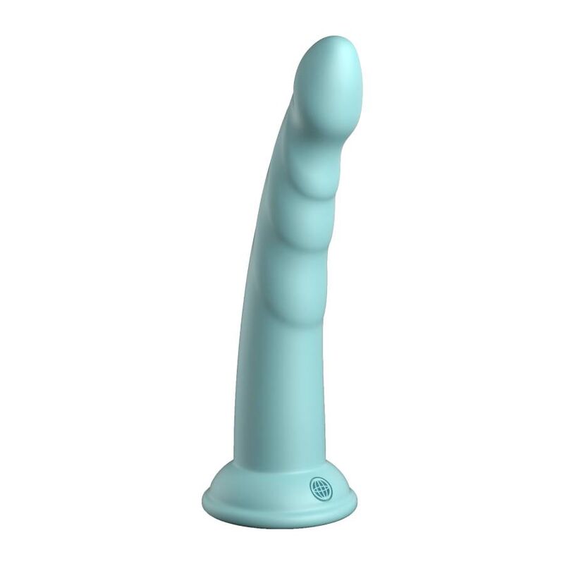 Dildo Slim Dillio Slim Seven — Silicone Platino, 18 cm, Verde