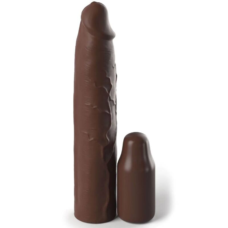 Guaina Fallica con Plug Anale Fantasy X-Tensions — 23 cm, marrone