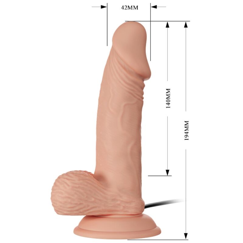 Dildo Realistico Flessibile Baile Zebulon — TPR, 19.4 cm
