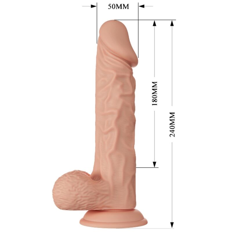 Dildo Realistico con Ventosa Baile Buraq — TPE 24 cm