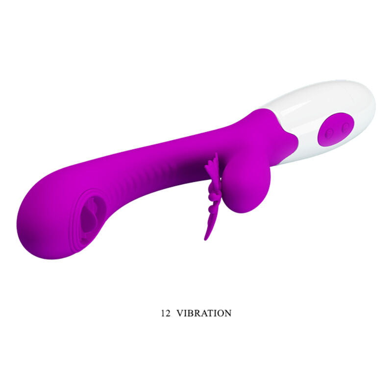 Vibratore Rabbit Leccante Pretty Love Moth — Lilla