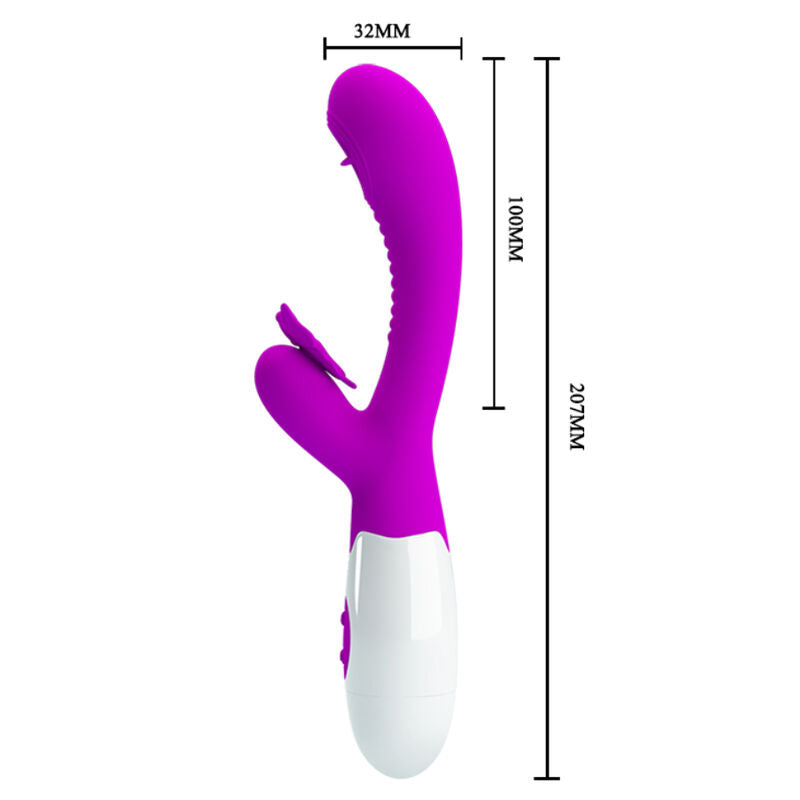 Vibratore Rabbit Leccante Pretty Love Moth — Lilla