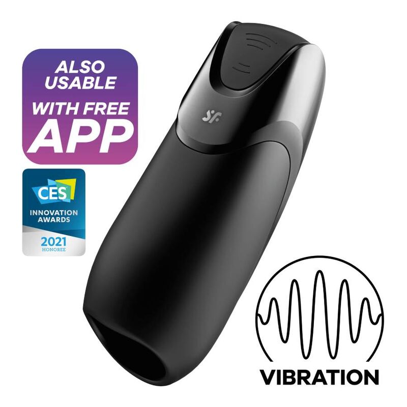 Masturbatore Maschile Vibrante Satisfyer Men Vibration+ — Nero