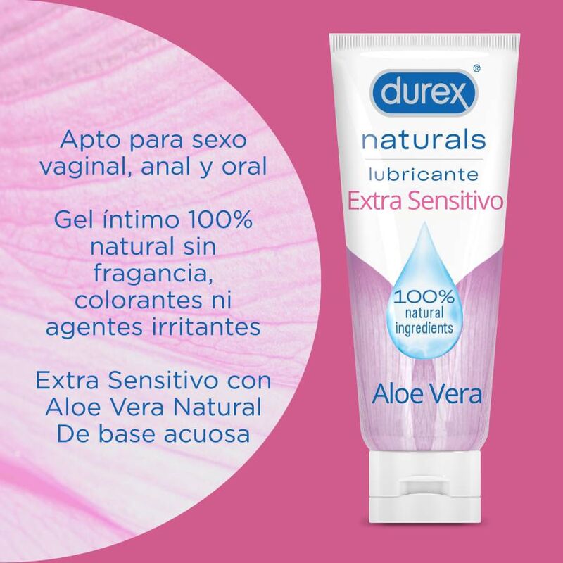 Lubrificante Intimo Base Acqua Durex Naturals Extra Sensitive — 100 ml