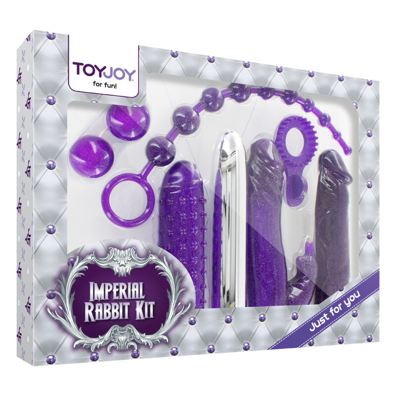 Kit Vibratore Rabbit Toyjoy Imperial Rabbit — 7 Pezzi, Viola