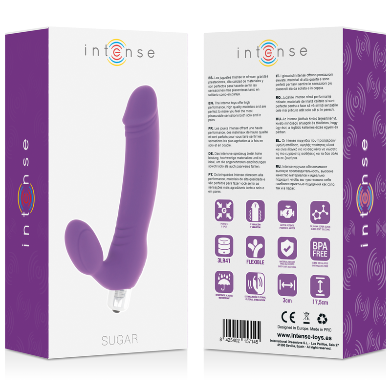 Vibratore Rabbit Intense Sugar — Silicone, 7 Velocità, Lilla