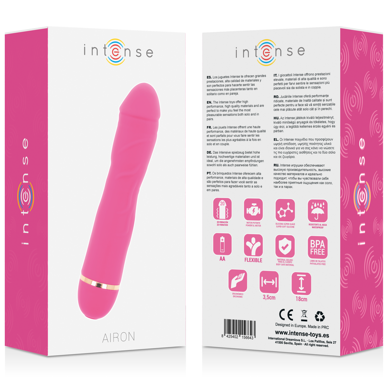 Vibratore Clitoride Intense Airon — Silicone Rosa, 20 Velocità