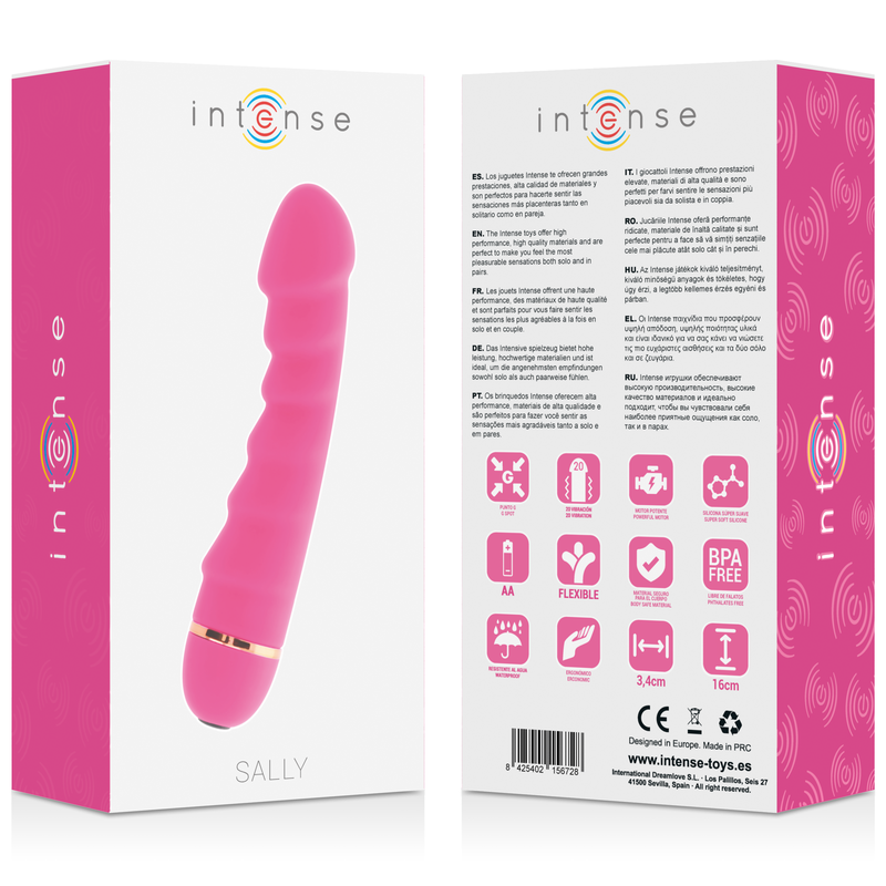 Vibratore Clitoride Intense Sally — Silicone, 20 Velocità