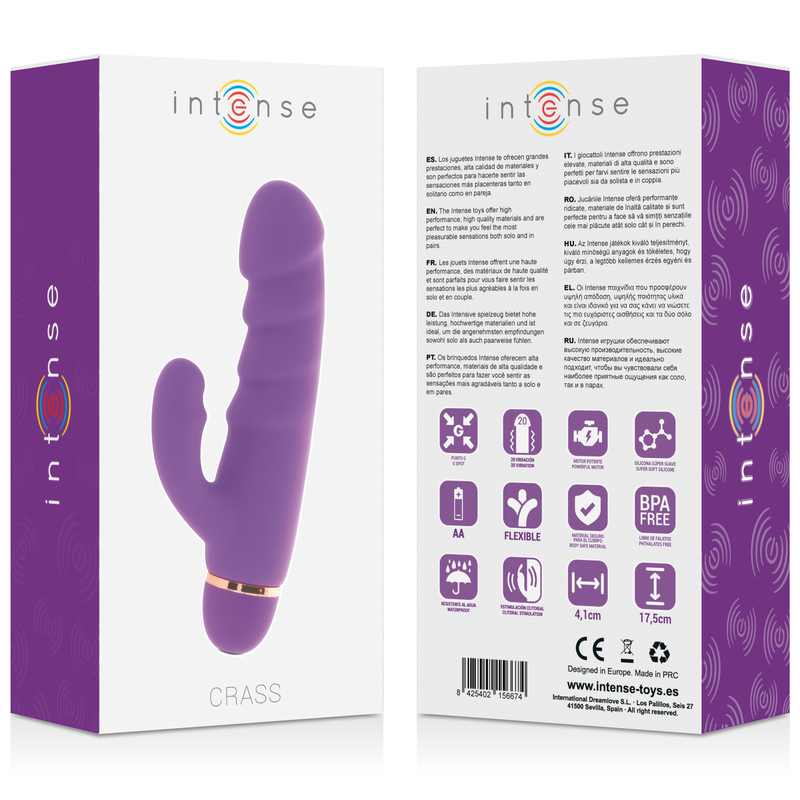Vibratore Clitoride 20 Velocità Intense Crass — Silicone Lilla