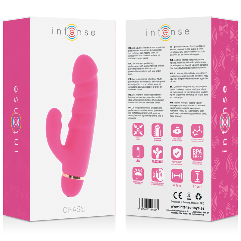 Vibratore Clitoride Intense Rosa Silicone — 20 Velocità