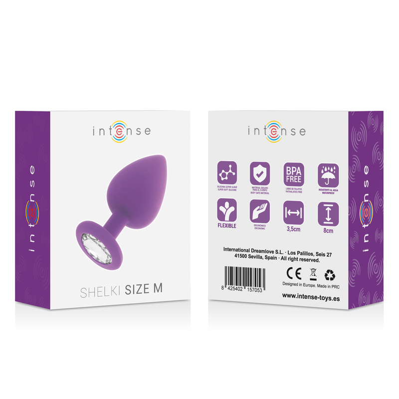 Plug Anale Intense Shelki M — Silicone, Lilla