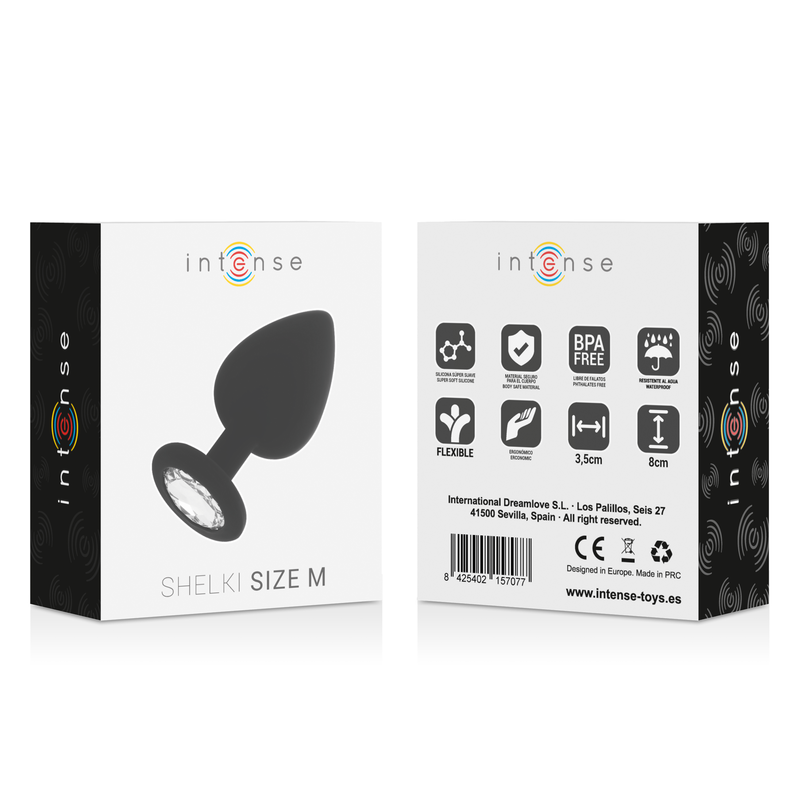 Plug Anale in Silicone Intense Shelki M — Nero
