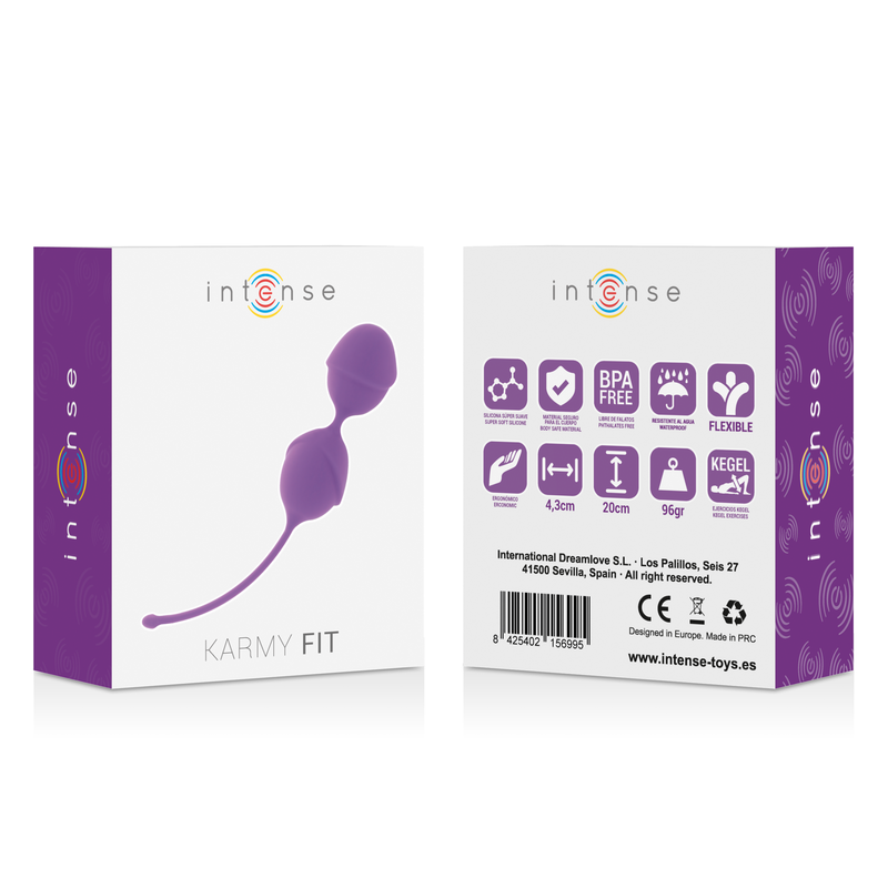 Palline Kegel in Silicone Intense Karmy Fit — Lilla