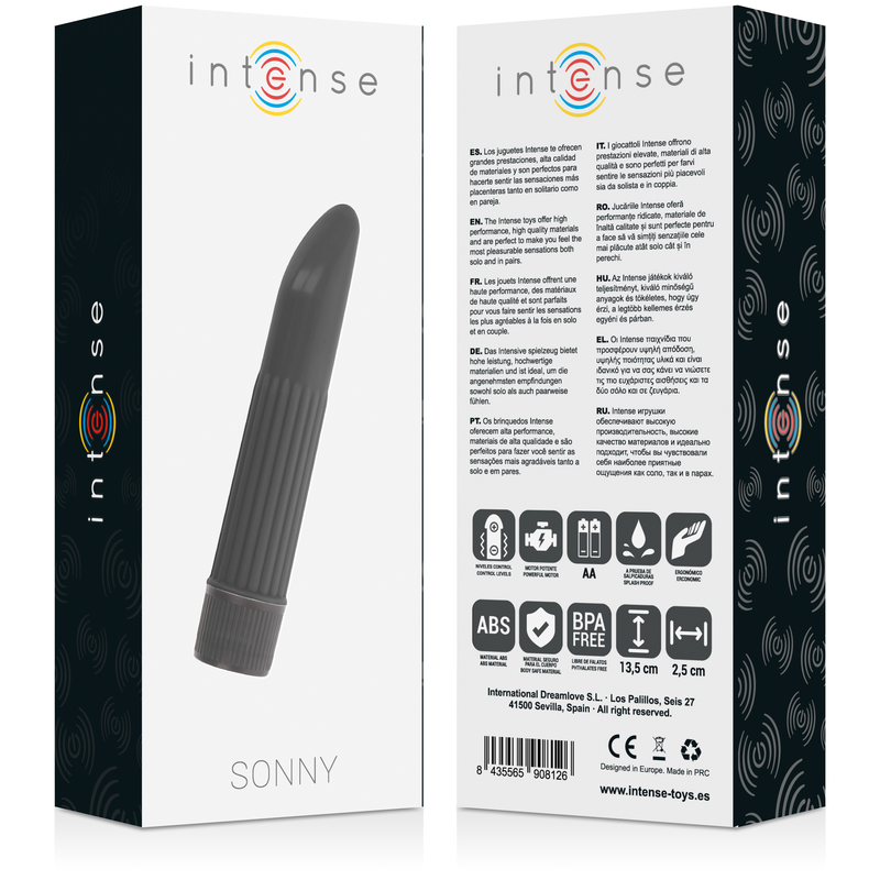 Vibratore Wand Intense Fun Toys Sonny — 13,5 cm, Nero
