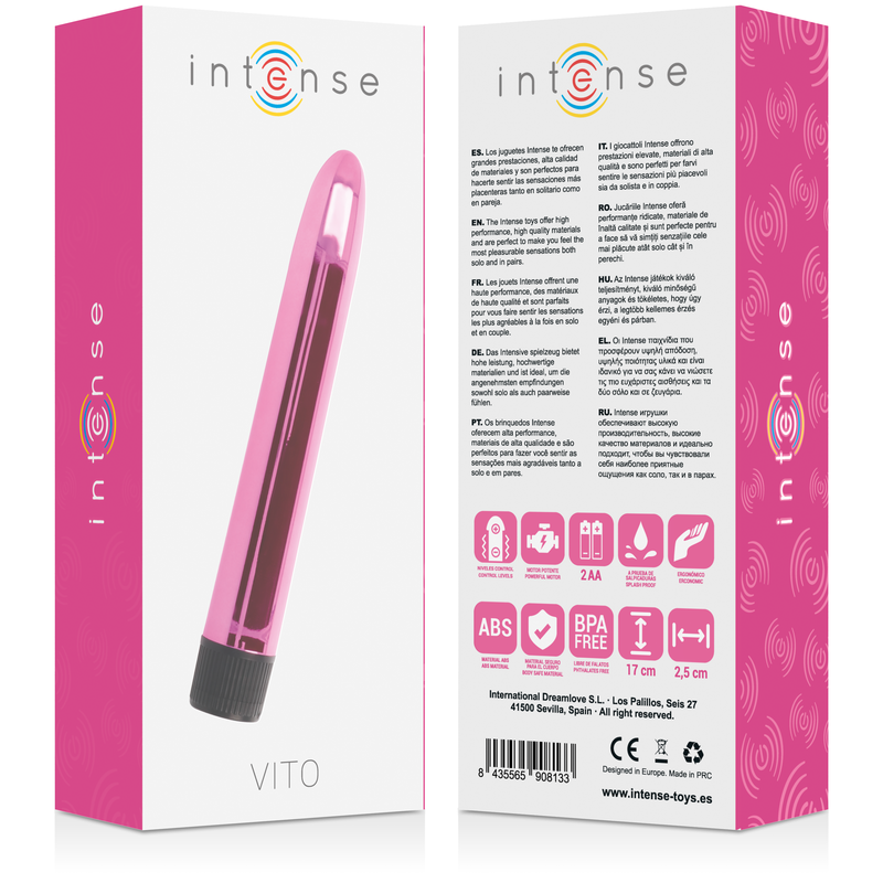 Vibratore Classico Intense Vito — 17 cm, Rosa