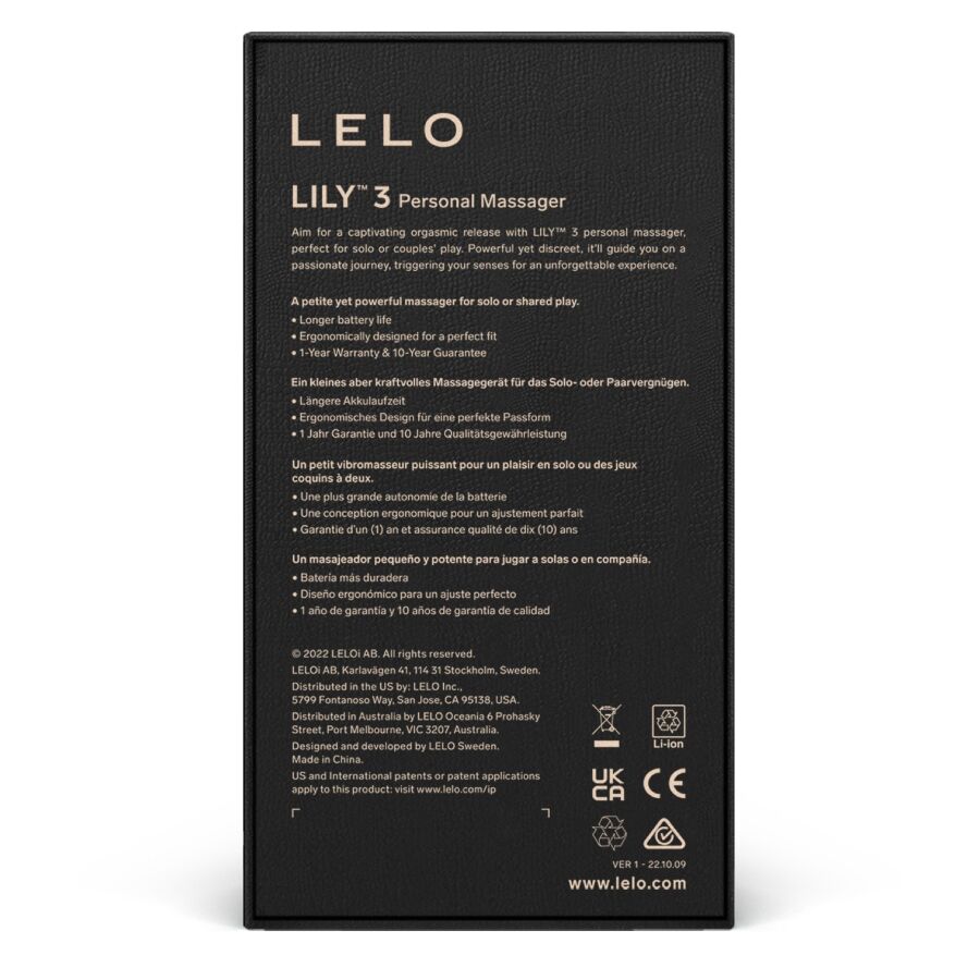 Vibratore Clitoride LELO Lily 3 — 10 Modalità, Viola