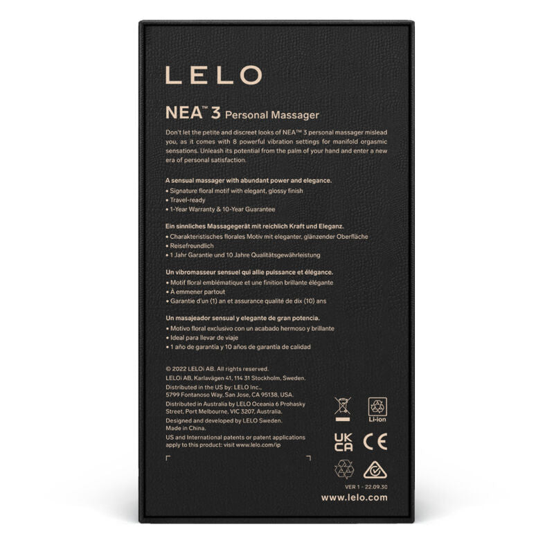 Vibratore Clitoride LELO Nea 3 — 10 Modalità, Nero