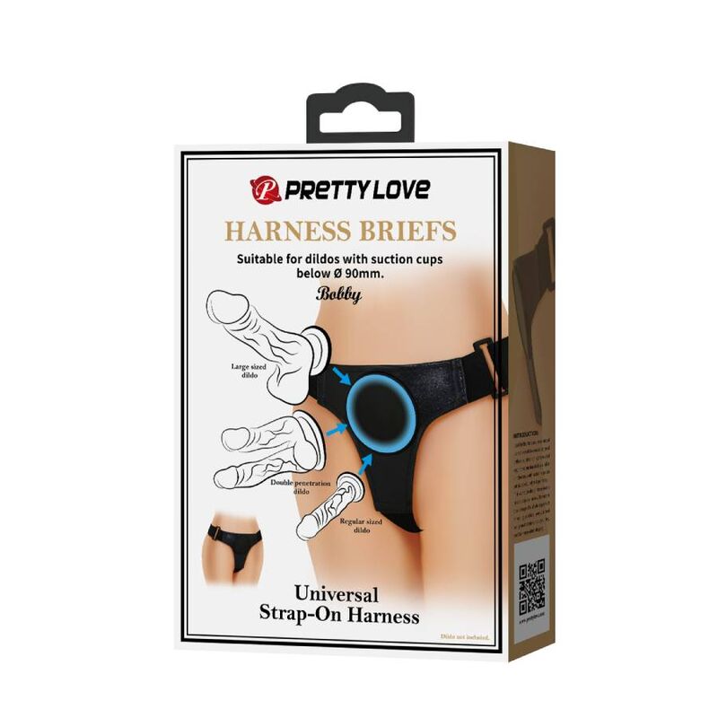 Imbracatura Universale con O-Ring Pretty Love — Tessuto Elastico