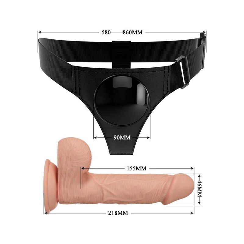 Imbracatura Strapless con Dildo Pretty Love Jerry — 21,8 cm