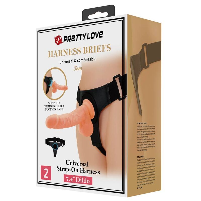 Imbracatura Strapless con Dildo Pretty Love Tom — 20 cm