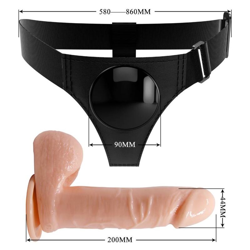 Imbracatura Strapless con Dildo Pretty Love Tom — 20 cm