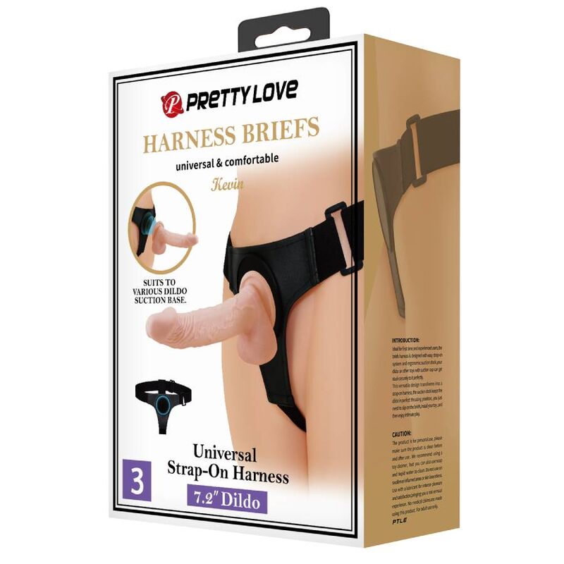 Imbracatura Strapless con Dildo Pretty Love Kevin — 19 cm
