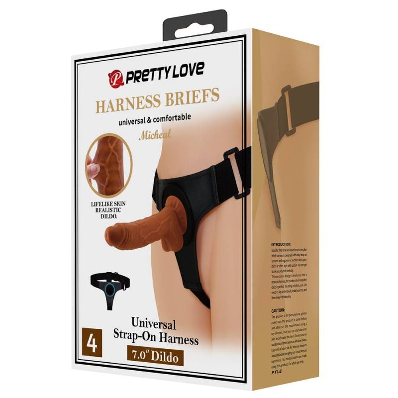 Imbracatura con Dildo Realistico Pretty Love Michael — 20 cm