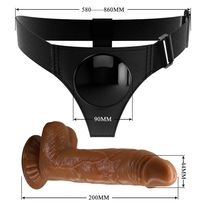 Imbracatura con Dildo Realistico Pretty Love Michael — 20 cm