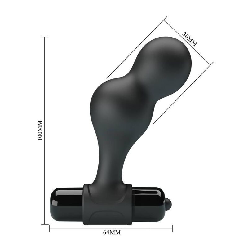 Plug Anale Vibrante Mr Play — Silicone, 10 Modalità, Nero