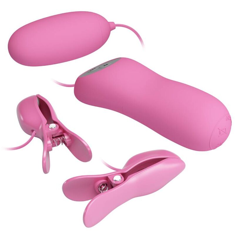 Pinzette Vibranti Capezzoli con Elettrostimolazione Pretty Love