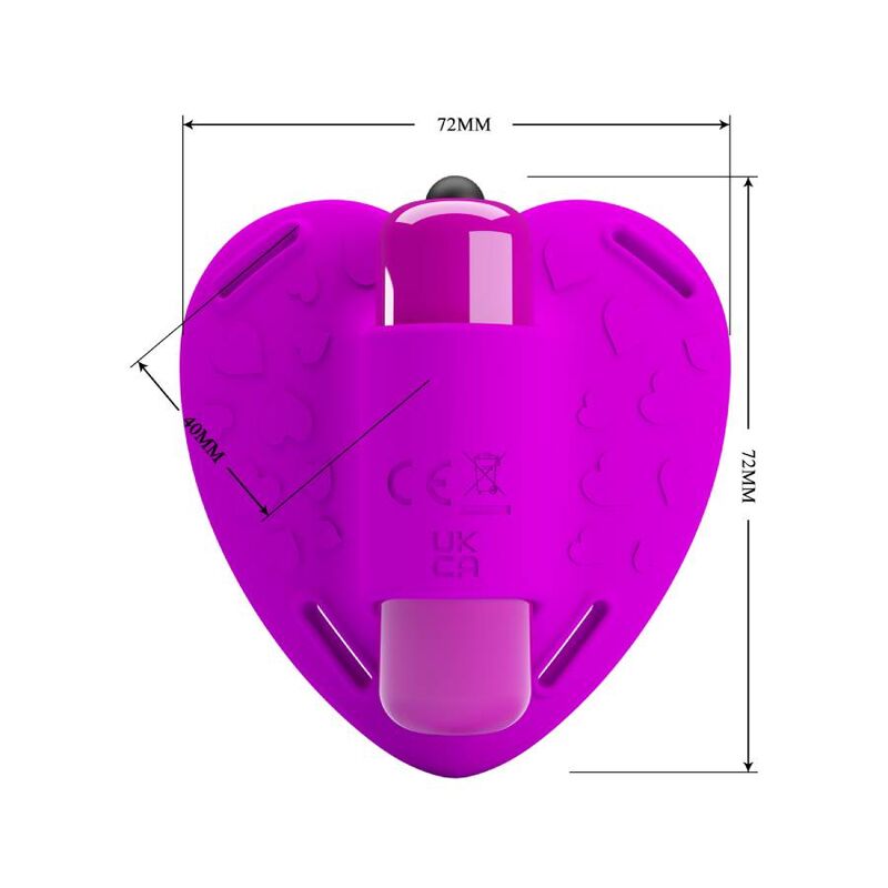 Stimolatore Clitoride Pretty Love Heartbeat — 10 Modalità, Viola