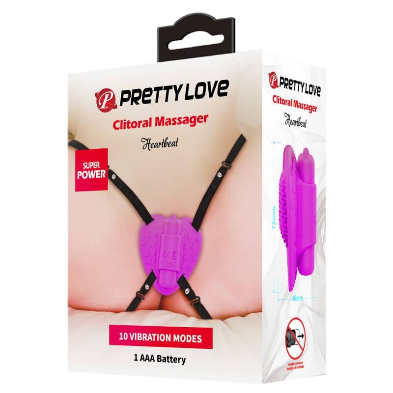 Stimolatore Clitoride Pretty Love Heartbeat — 10 Modalità, Viola
