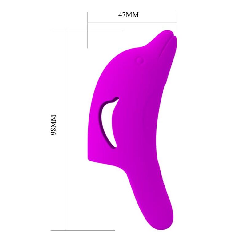 Vibratore da Dito Pretty Love Delphini — Silicone, 10 Funzioni