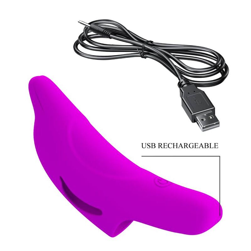 Vibratore da Dito Pretty Love Delphini — Silicone, 10 Funzioni