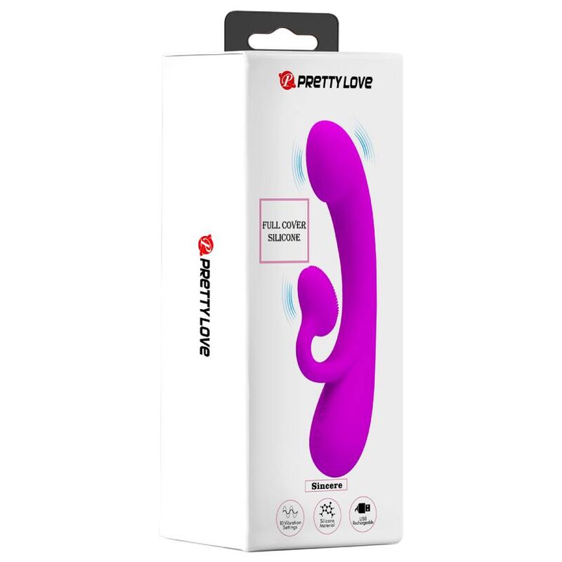 Vibratore Rabbit Succhia Clitoride Pretty Love Sincero — Viola