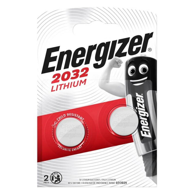 Batterie al Litio CR2032 3V Energizer — 2 Unità