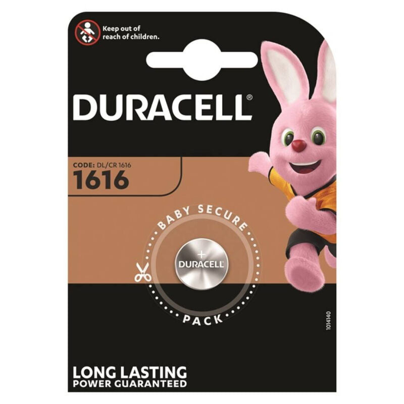 Batteria a Bottone CR1616 Duracell — Litio 3V, 1 Unità
