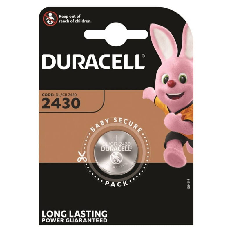 Batteria Bottone Litio Duracell CR2430 — 3V, 1 Unità