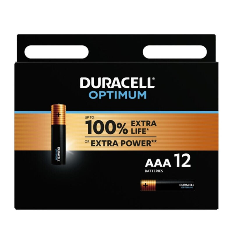 Batterie Alcaline AAA Duracell Optimum 200 — 12 Unità