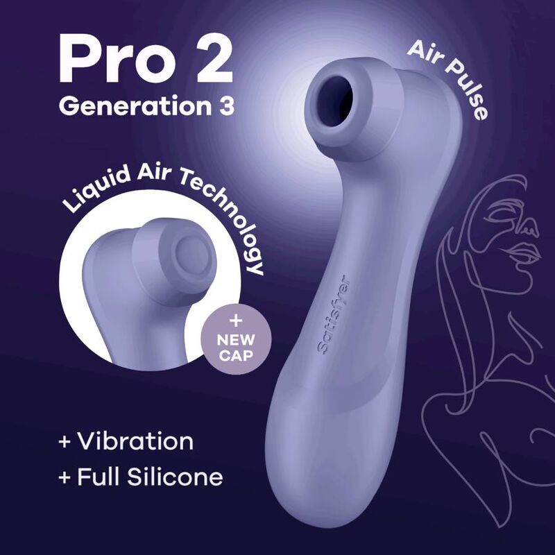 Succhia Clitoride Satisfyer Pro 2 Generation 3 — Liquid Air, Lilla