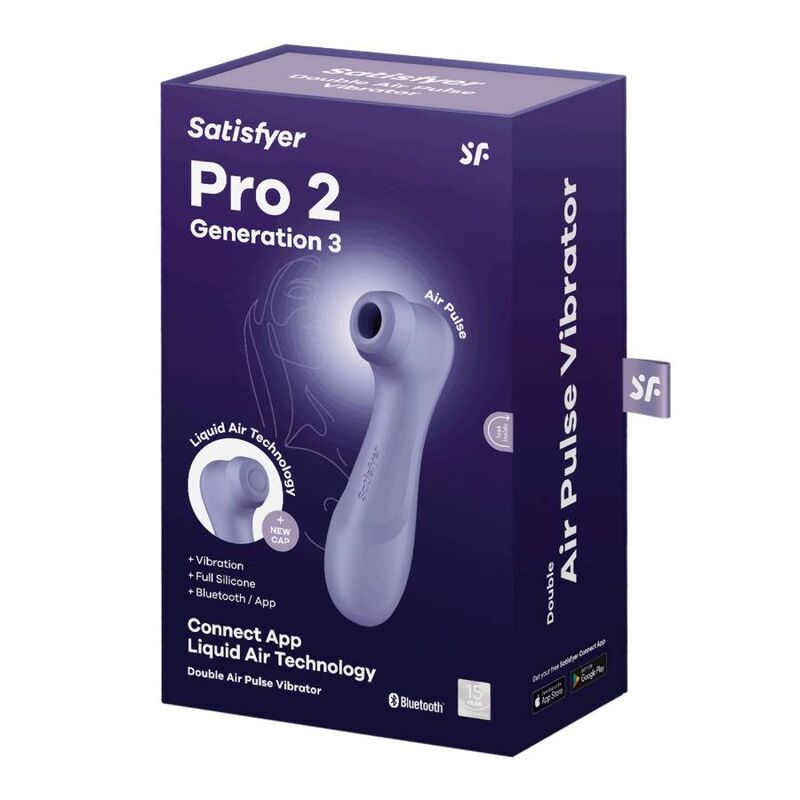 Succhia Clitoride Satisfyer Pro 2 Generation 3 — Bluetooth, Lilla