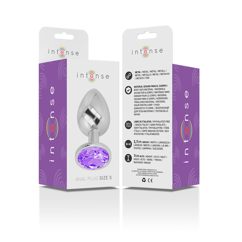 Plug Anale in Metallo Intense Diamond Jewel — Cristallo, S